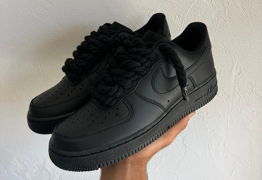 Air force 1 custom Ropelaces cordes noires